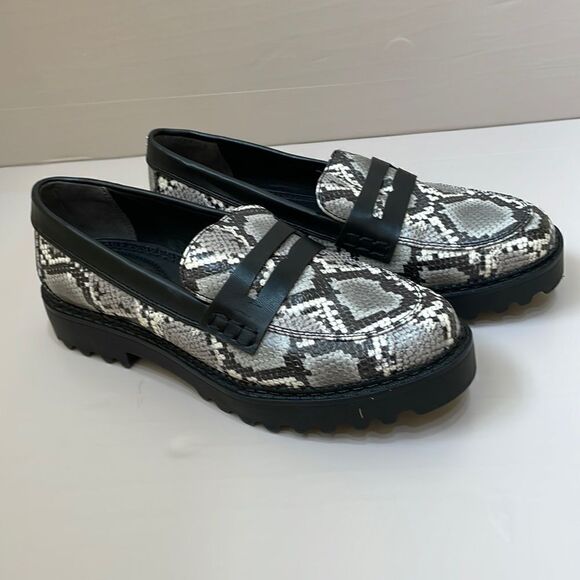 NEW WITHOUT TAGS CIRCUS BY SAM EDELMAN DESMOND PLATFORM LOAFERS‎ IN PYTHON PRINT - Picture 2 of 8